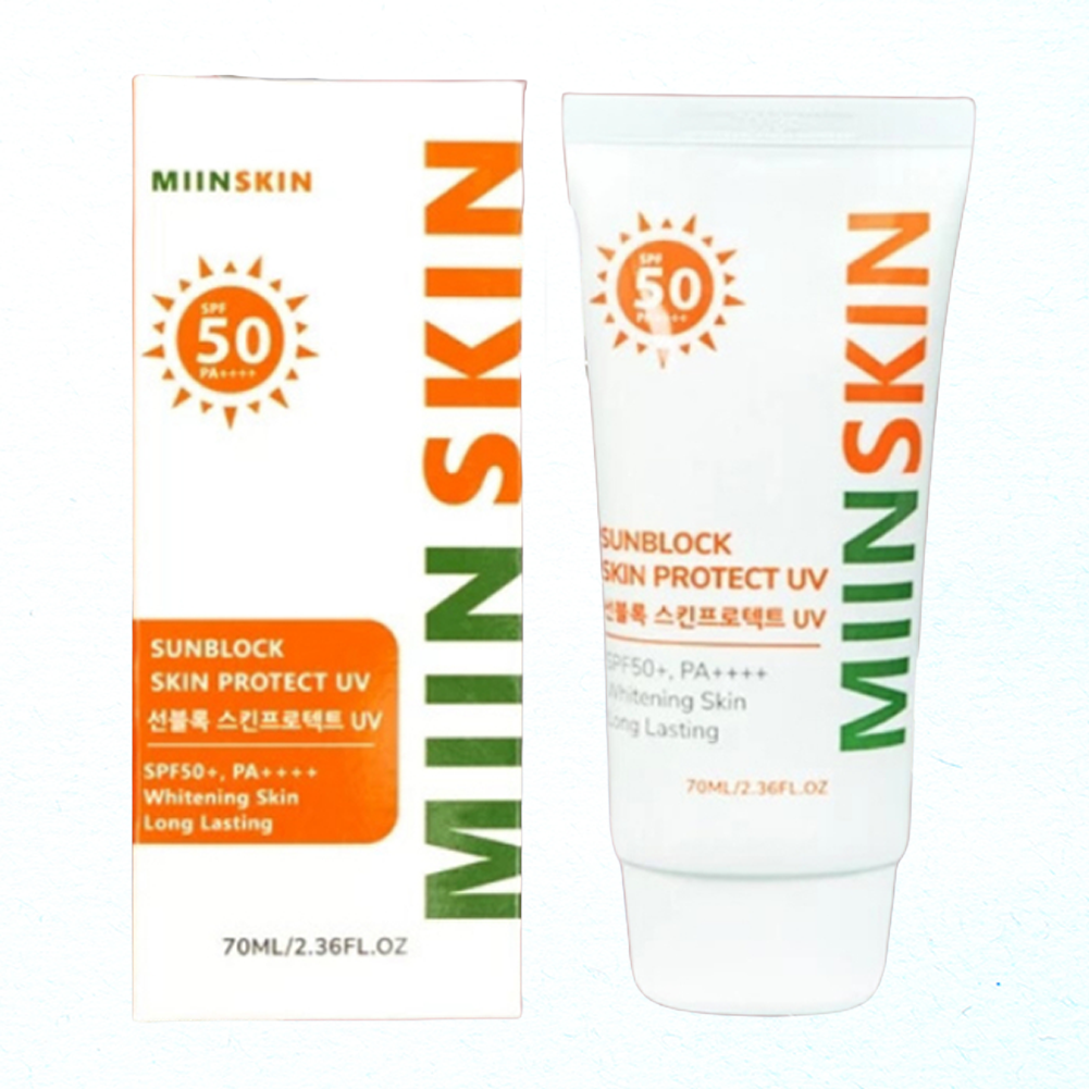 Kem chống nắng vật lý MIINSKIN nâng tone và bảo vệ da khỏi tia UVA/UVB SPF50+ PA++++